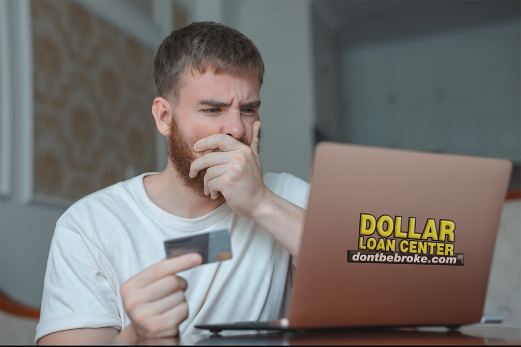 Man afraid to pay his bills online for Dollar Loan Center