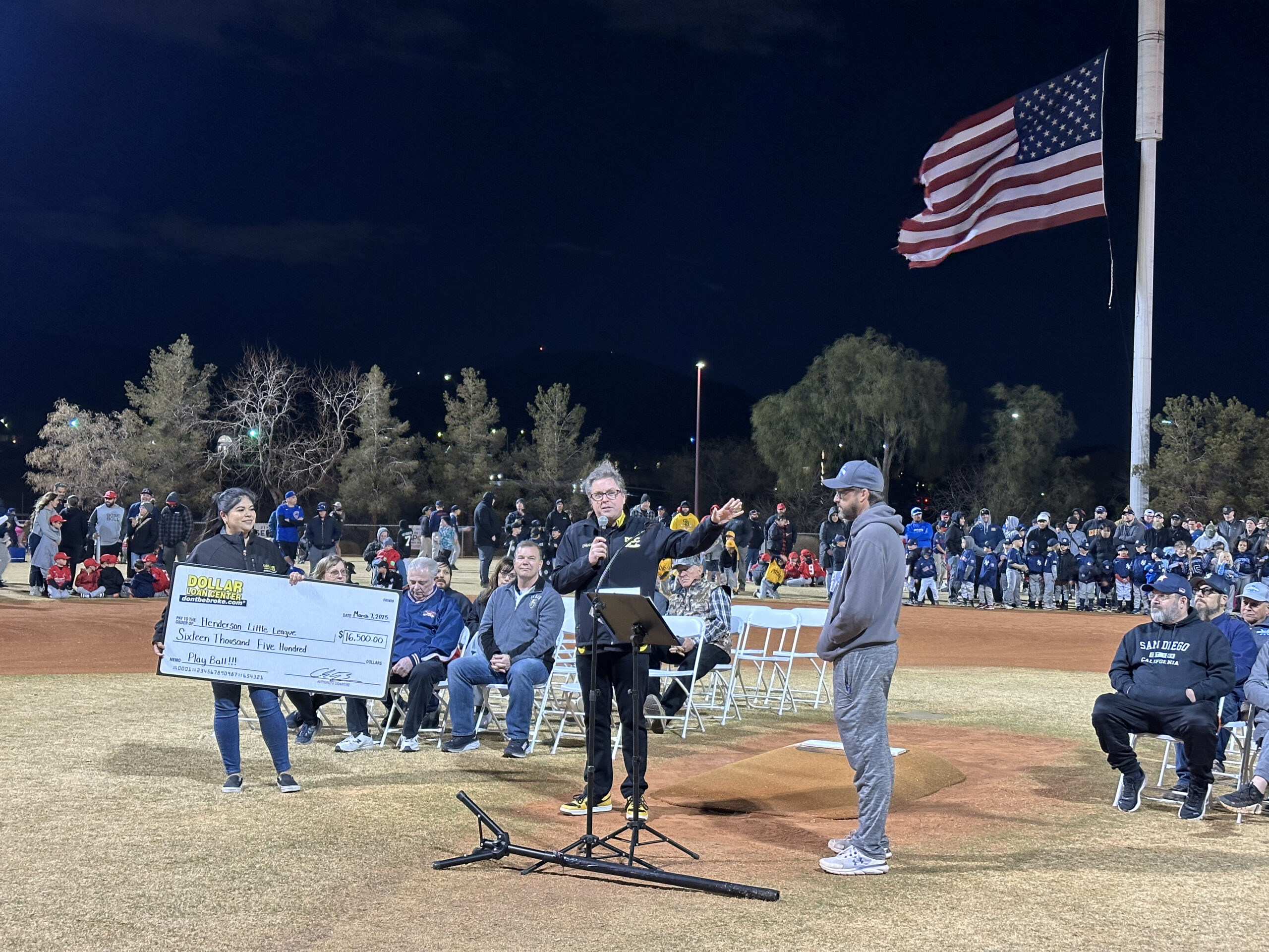 Chuck Brennan of Dollar Loan Center Donating to Henderson Little League 2025